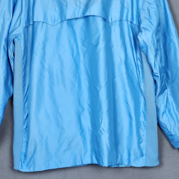 VINTAGE IZOD LACOSTE Jacket Mens Medium Blue Windbreaker 90s Retro Vented Light - Picture 10 of 15